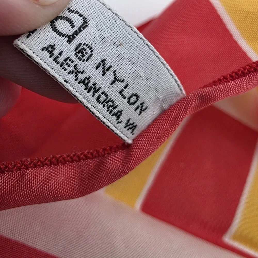 Vintage Qiana Scarf by‎ Frankie Welch Alexandria VA 1970s 80s McDonalds Theme